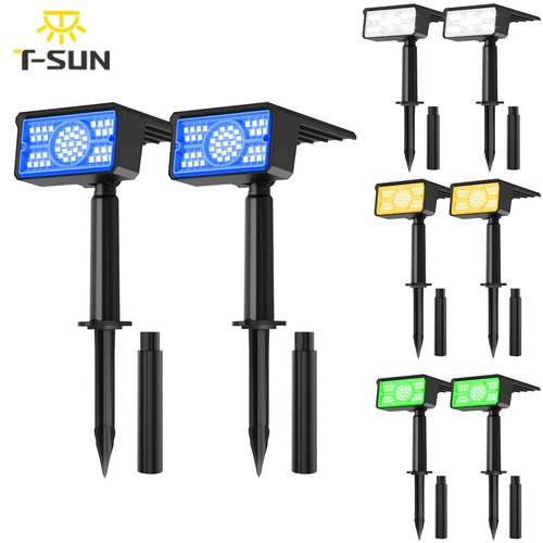 2pcs outdoor led solar spot - 2pcs,