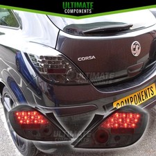 Vauxhall Corsa D 3 Door 2006-2015 LED Smoked Upgrade Rear Tail Lights Lamps VXR