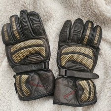 Spada Men’s Leather Keprotec Schoeller Motorcycle Gloves Size M SAS SEE READ 