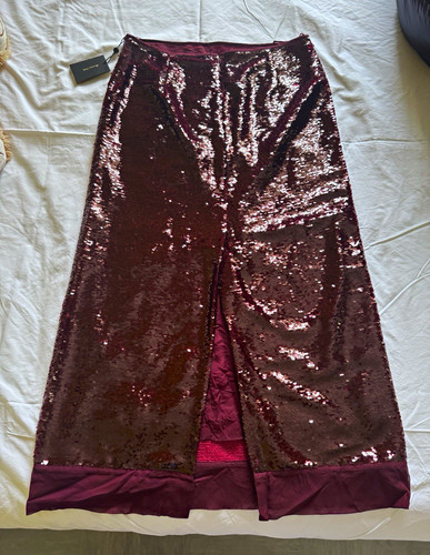 Massimo dutti burgundy sequin - dutti,