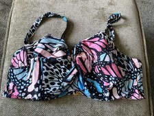 Magisculpt Butterfly Print Bikini, Top 44E, Bottoms Size 22
