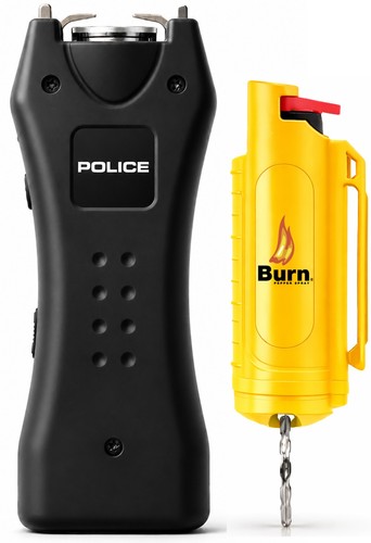 Police stun gun burn pepper - stun,