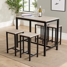 Dining Set Black Metal Frame