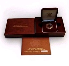 2005 Half Sovereign Gold  Proof  Box,Coa and Screw Lid Capsule NO COIN.