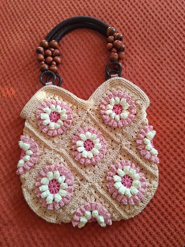 Hand crocheted bag - hand,