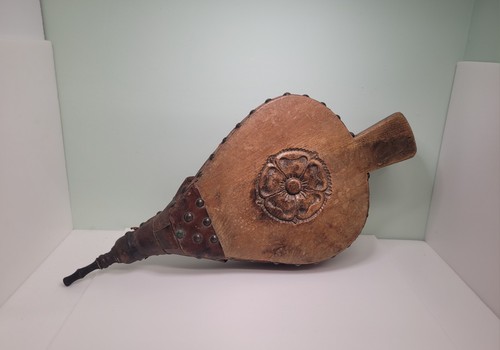 Antique large oak leather - antique, &