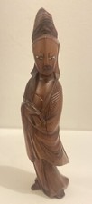 QUAN yin GUANYIN Kwan Yin statue 4” WOOD Bead Eyes