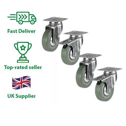 75mm castors flight case - 75mm,