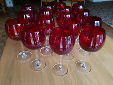 35x Red balloon glasses - Wine/Water glasses - Ideal for small business