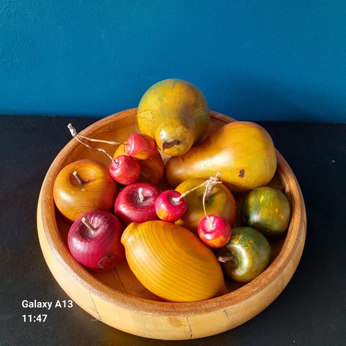 Vintage turned wooden bowl - vintage,