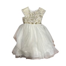 BNWT Ivory Gold Frilled Tulle