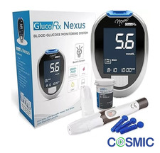 GlucoRx Nexus Blood Glucose Monitoring System Kit 