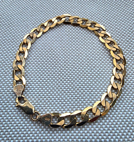 9ct yellow gold curb - curb, link