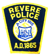 REVERE MASSACHUSETTS Sheriff Police Patch CITY SEAL HORSE VINTAGE OLD MESH 