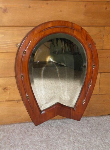 Edwardian mahogany horse shoe - mahogany,