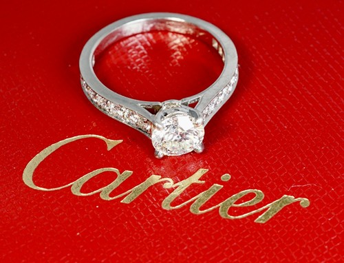 Cartier platinum 1895 - 1895, round