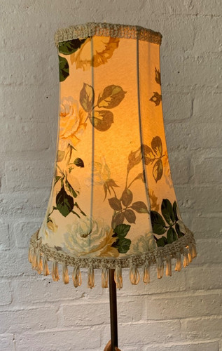Vintage chintz table - , lampshade