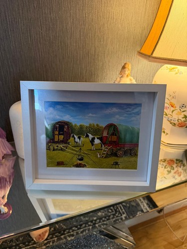 White frame gypsy print - frame,