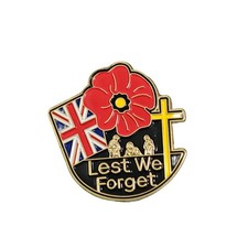 Never Forget Purple Poppy Pin