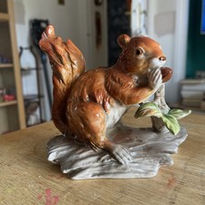 Rare Antique German Carl Scheidig Grathenfal Figurine - Red Squirrel c1906-1940