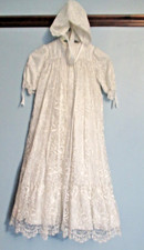 Long White Satin Christening