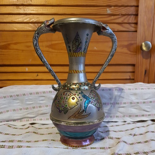 Vintage solid metal jug - vintage, with