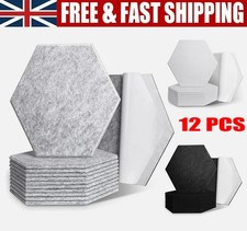 12X Acoustic Wall Panel Tiles Studio Sound-Proofing Insulation Pad Self Adhesive