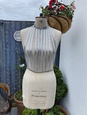 SACRED HAWK TOP CHAINMAIL CHAIN METAL SILVER FESTIVAL STATEMENT PIECE SIZE S/M