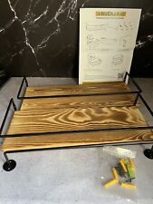 Wall Mounted Floating Shelves, 2 Wooden Bathroom Shelves 18Kg Capacity