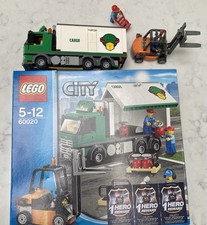 Lego City Set 60020 Cargo Truck/ Forklift 3x Minifigs Hard To Find Set
