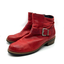 Wolky Women Dark Red Zip Ankle