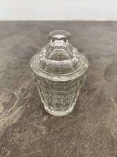 Vintage Glass Condiment Lidded