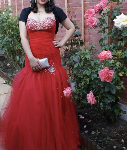 Mori lee red ball gown - lee, prom