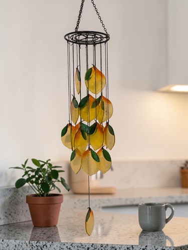 Lemon glass windchime - lemon,