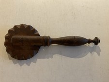 Rare Antique Treen Pie Crimper Jigger Super Large Size Very Good Condition