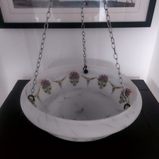 LARGE VINTAGE ART DECO WHITE /