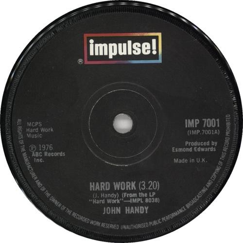 John handy hard work - handy, 7"