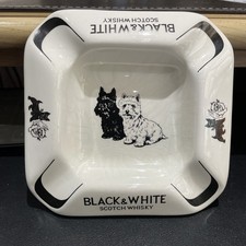  VERY RARE Black & White Scotch Whisky Ashtray MADE IN ARKLOW IRELAND.