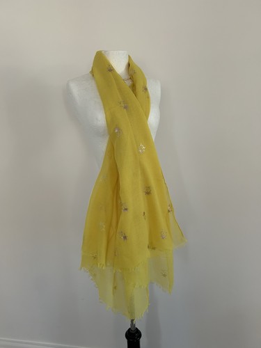 Yellow pashmina scarf - yellow,