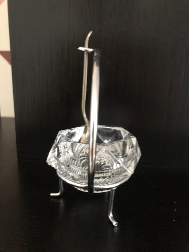 Vintage crystal glass salt