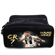 Personalised Ronaldo Boot Bag Football Legend Juventus School PE Kit Boys CR02