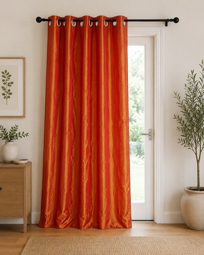 Luxury burnt orange silk - luxury,