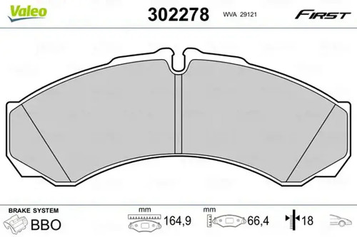 Brake pads front axle - brake,