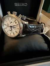 Seiko Presage SRQ023J1 White Enamel dial Chronograph Watch