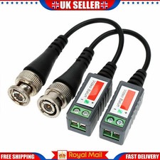 Passive Video Balun BNC Connector CCTV Camera Coaxial Cable Adapters UK