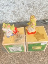 POCKET DRAGONS X 2  "LISTENING FOR SANTA" AND "XMAS ANGEL" BOXED, WITH MEDALS