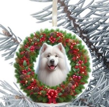Samoyed Dog Hanging Bauble