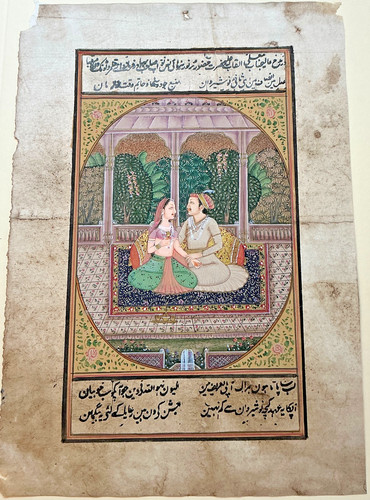 Mughal miniature lovers in - miniature:,