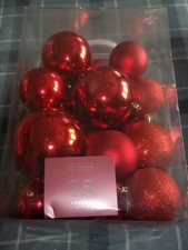 Tub of 25 Large Red Christmas Baubles