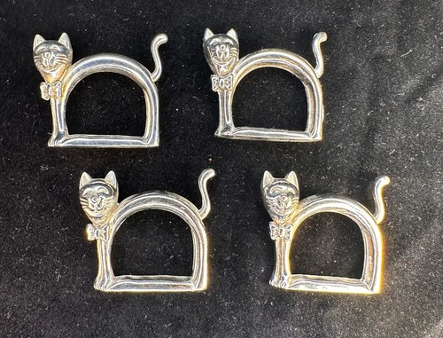 Vintage silver plated - vintage, cat